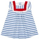 Baby Girls Blue Striped Dress & Knickers Set