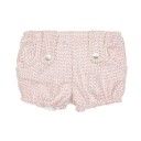 Girls Pink & Ivory Ruffle Short