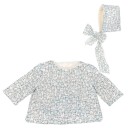 Baby Blue Jersey Cotton Kitty Reversible Sweatshirt & Bonnet Set 
