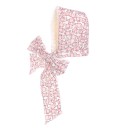Baby Pink Jersey Cotton Kitty Reversible Sweatshirt & Bonnet Set 