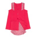 Baby Girls Red Crab Dress & Gingham Shorts Set