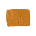 Mustard Knitted Scarf With Wood Button 