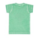 Boys Green Best Friend Washed Cotton T-Shirt
