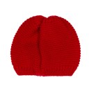 Girls Red Knitted Hat With Bow