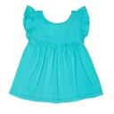 Girls Turquoise Cotton Jersey Dress