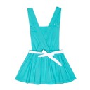 Girls Turquoise Cotton Jersey Dungaree Dress