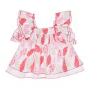 Girls Colourful Poplar Print Dress & Denim Knickers Set