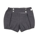 Grey Cotton Pique Shorts