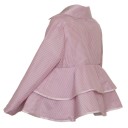Pink Mallow Checked Trench with Peplum 