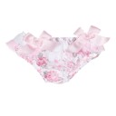 Baby Girls White T-Shirt & Pink Floral Knickers Set