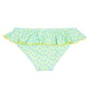 Girls Aqua Green & Yellow Moon Print Bikini Bottoms 