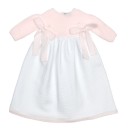 Baby Pink & White Day Gown with Bows