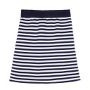 Navy Blue & White Neoprene Jersey Skirt 