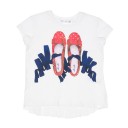 Girls Ivory & Red Ballet Pumps Top 