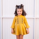 Girls Mustard Flared Dress