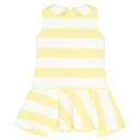 Girls Yellow & White Striped Dress