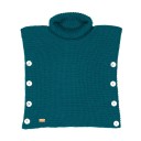Girls Blue Knitted Poncho 