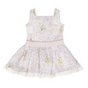 Girls Colourful Floral Print Dress With Tulle 