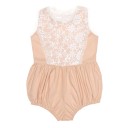 Beige & Ivory Cotton Lace Playsuit