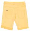 Boys White Polo Shirt & Yellow Denim Shorts Set 