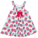 Maricruz Moda Infantil  Vestido Niña Lycra Fresas & Rayas 