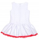White & Red Broderie Dress with Bow