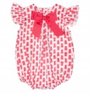 Baby Coral Pink & White Pineapple Print Shortie