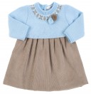 Blue and Brown Baby Dress 