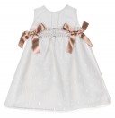 Blue & Ivory Baby Gown & Bonnet Set 