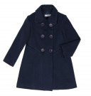 Girls Navy Blue Classic Coat 