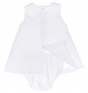 Baby White Floral Broderie Dress & Knickers Set 