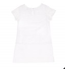 Girls White Broderie Dress with Crystals