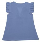 Blue Pique Jersey Dress with bow