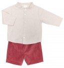 Baby Boys Shirt, Cardigan & Shorts Set