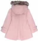 Dolce Petit Girls Pale Pink Duffle Coat with Removable Hood 