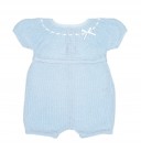 Blue & White Knitted Cotton Shortie 