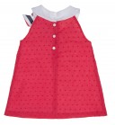 Girls Red & White Polka Dot Cotton Dress