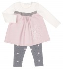 Baby Pink & Grey 2 Piece Leggings Set 