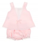 Baby Girls Pink Dress & Knickers Set 