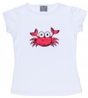 Baby Girls Crab Sequin T-Shirt & Red Checked Skirt Set