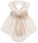 Nekenia Jesusito 2 Piezas Rayas & Lazo Tul Beige