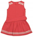 Red Top & Skirt Effect Cotton Dress