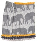 Girls White Blouse & Grey Elephant Print Shorts Set