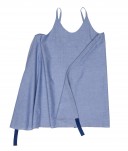 Girls Blue Chambray Ajustable Long Top 