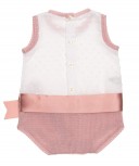 Blush Pink & White Knitted Shortie