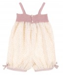 Girls Dusky Pink Knitted & Liberty Print Playsuite