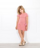Girls Blush Pink Knitted Dress