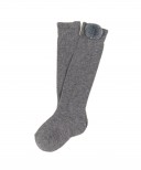 Gray Socks with Pom-Poms