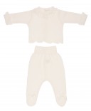 Baby ivory 2 piece set with silk frill