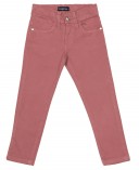 Girls Pink Cotton Skinny Fit Trousers